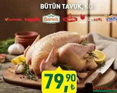 KESKİNOĞLU/BEYPİLİÇ/BANVİT/ŞENPİLİÇ/BAKPİ/ASPİLİÇ/ERPİLİÇ BÜTÜN TAVUK KG fiyat ve kampanya bilgisi